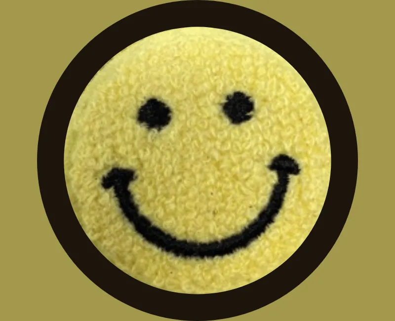 chenille smile patch